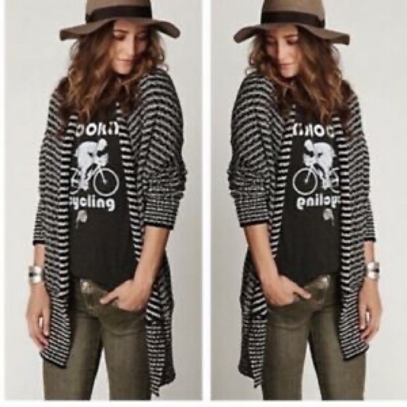 Free People Striped amoudi Oversized Cardigan - Picture 4 of 4